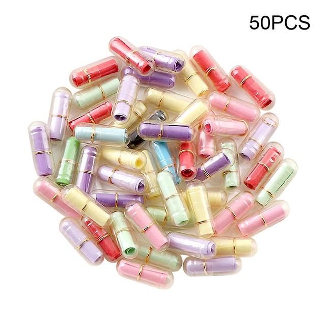 50pcs Portable Plastic Emoticon Capsule Message Bottle Fake Pill on Productcaster.