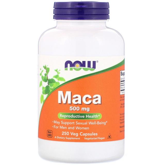 NOW Foods Nu Foods, Maca, 500 mg, 250 Vegetarisch Capsules on Productcaster.