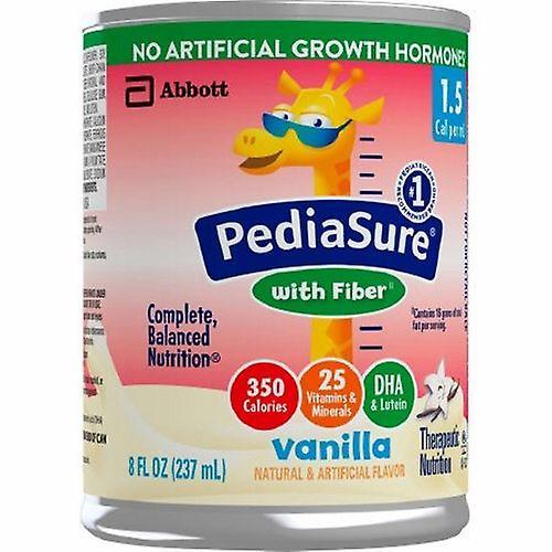 Abbott Nutrition Pediatric Oral Supplement PediaSure 1.5 Cal with Fiber Vanilla Flavor 8 oz. Can Ready to Use, Count of 24 (Pack of 2) on Productcaster.