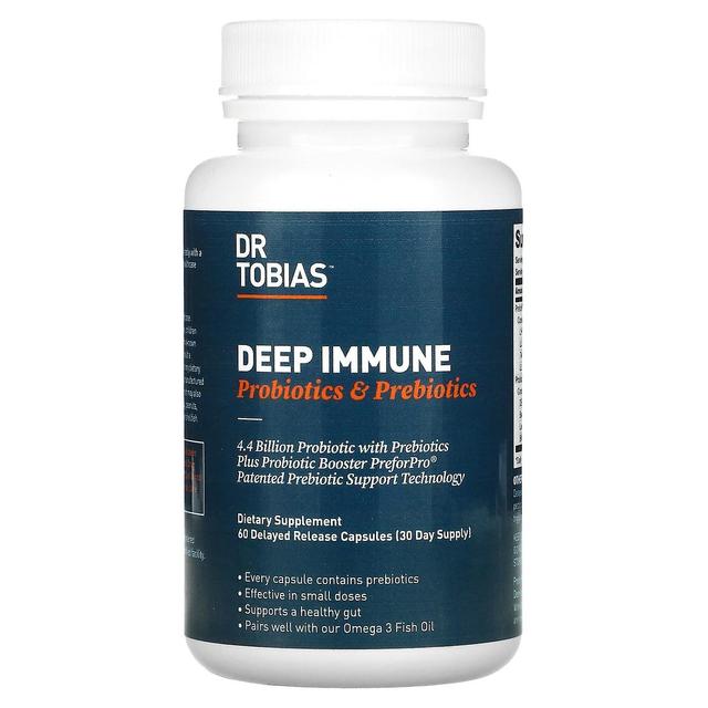 Dr. Tobias, Deep Immune, Probiotics & Prebiotics, 60 Delayed Release Capsules on Productcaster.