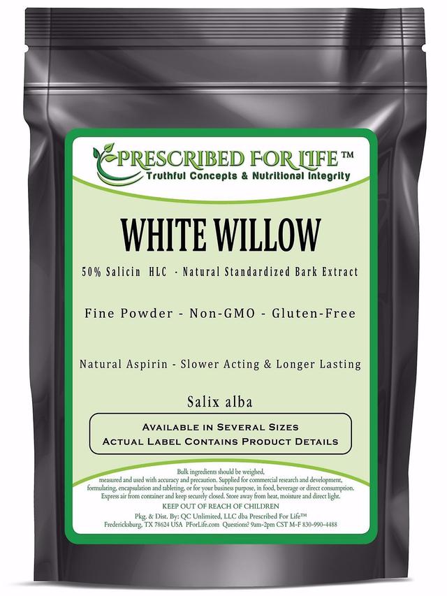 Prescribed For Life White Willow - 50% Salicin (HLC) - Natural Bark Extract Powder (Salix alba) 4 oz (113 g) on Productcaster.