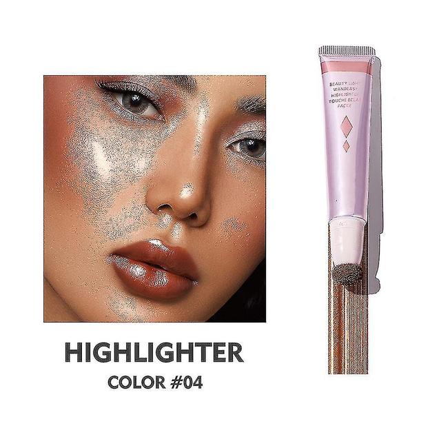 Scacv Silky Liquid Blush Långvarig Brightening Cheek med Sponge Head Waterproof Highlighter Blush Stick 04 on Productcaster.