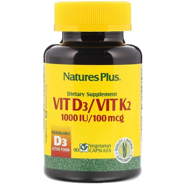 Nature's Plus, Vit D3/Vit K2, 90 Vegetarische Kapseln on Productcaster.