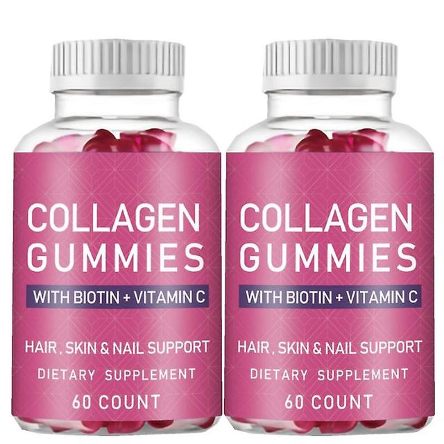 Biotin Supplement Collagen Gummies Vitamins C E Dietary Supplement 2pcs on Productcaster.