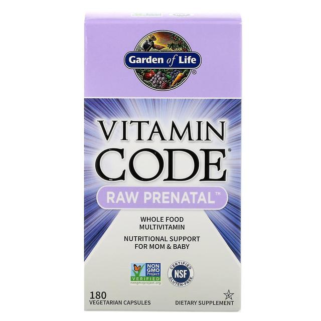 Garden of Life, Vitamin Code, RAW Prenatal, 180 Vegetarian Capsules on Productcaster.