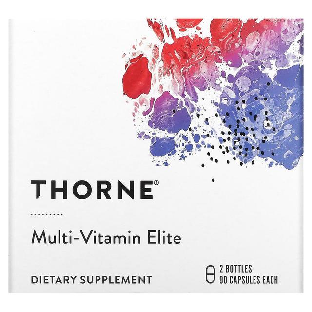 Thorne Research, Multi-Vitamin Elite, A.M. & P.M., 2 Bottles, 90 Capsules Each on Productcaster.