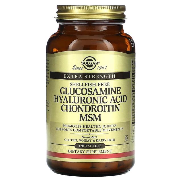 Solgar, Glucosamin Hyaluronsyre Chondroitin MSM, 120 tabletter on Productcaster.