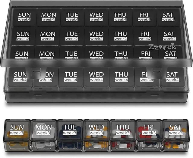 Monthly Pill Organizer 28 Day Pill Box Organizerd, Large 4 Weeks One Month Pill Cases With Dust-proof Container Compatible Pills, Vitamin, Fish Oil... on Productcaster.