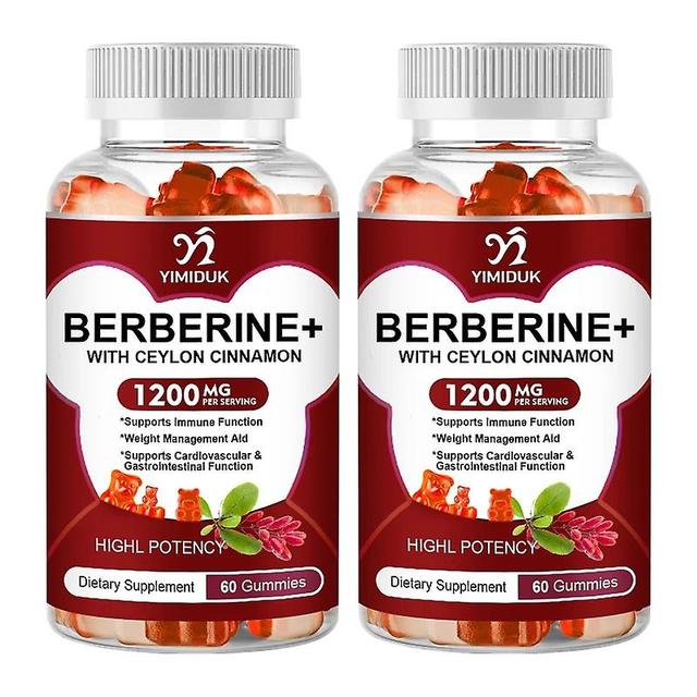 Eccpp Berberine Gummies 1200mg With Ceylon Cinnamon, Milk Thistle & Magnesium Glycinate, Immune Function Support & Gastrointestinal 2 Bottles on Productcaster.