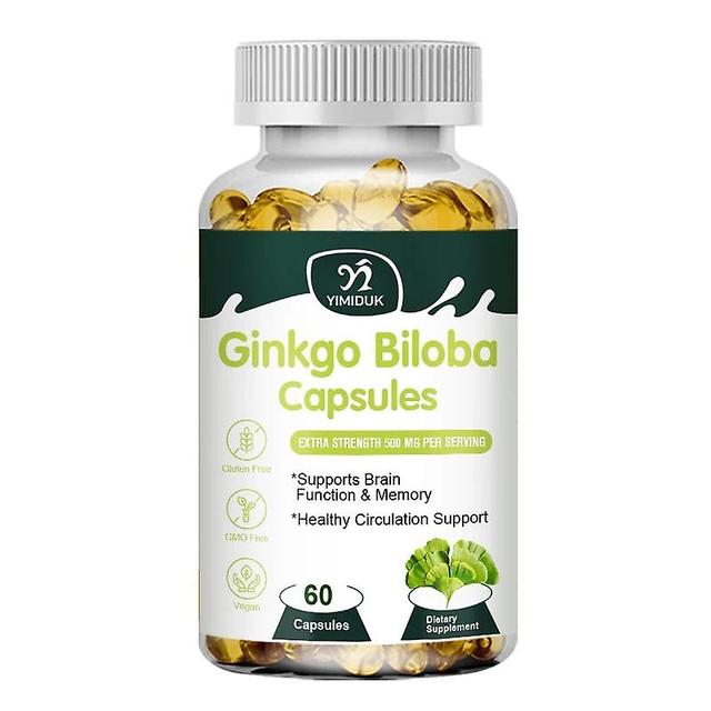 Eccpp Ginkgo Biloba Capsules Supports Lower Blood Pressure And Cholesterol Supports Brain Nd Memory Vegetarian Capsules 1 Bottles 120 pcs on Productcaster.