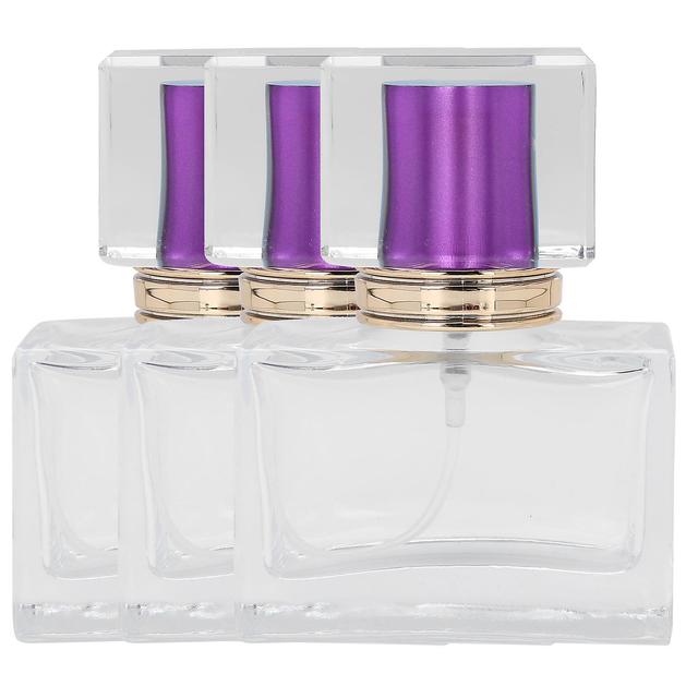 3pcs Refillable Perfume Bottle Set of 3 Purple Glass Refillable Perfume Atomizer Dispensers - 30ml on Productcaster.