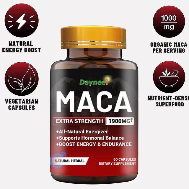 1 Bottle Of Maca Capsules For Men (1900mg) - Physical Enhancement - Dietary Supplement To Enhance Sexual Performance And Male Fertility 1pc on Productcaster.