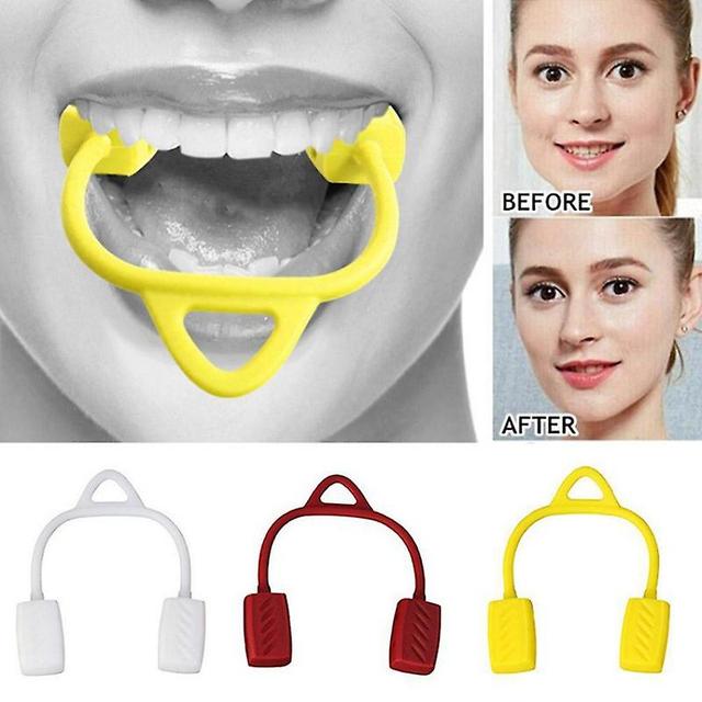 Ligne de la mâchoire Exerciseur Entraîneur de muscle facial Silicone Mâcher Anti-rides dpp jaune on Productcaster.