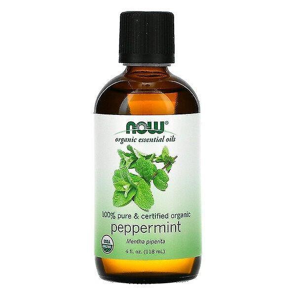 Now Foods, Organic Essential Oils, Peppermint, 4 fl oz (118 ml) on Productcaster.