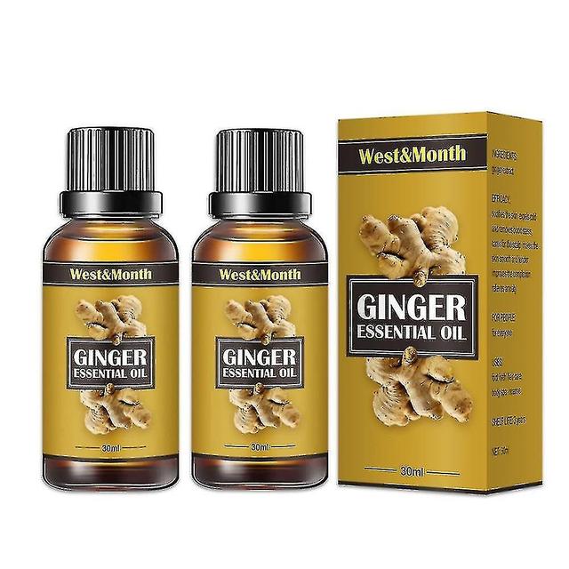 2pcs 30ml Lymph Detoxification Ginger Oil, belly Drainage Ginger Oil, linfodrenaggio Olio di zenzero, essenziale Relax Body Massage Liquid on Productcaster.