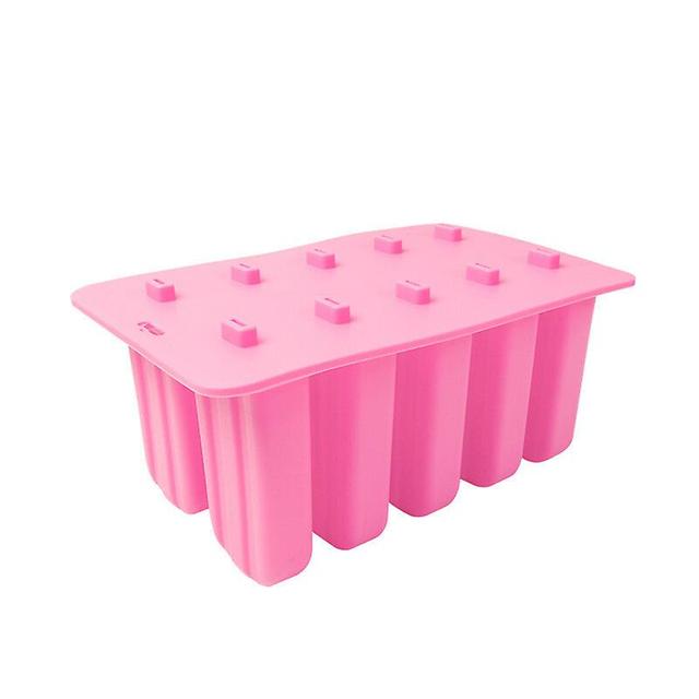 Gemdeck Silica Gel Ice Cream Mould Popsicle Mold 10 Med Høj Kvalitet Pink on Productcaster.