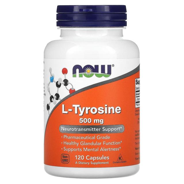 NOW Foods, L-Tyrosine, 500 mg, 120 Capsules on Productcaster.