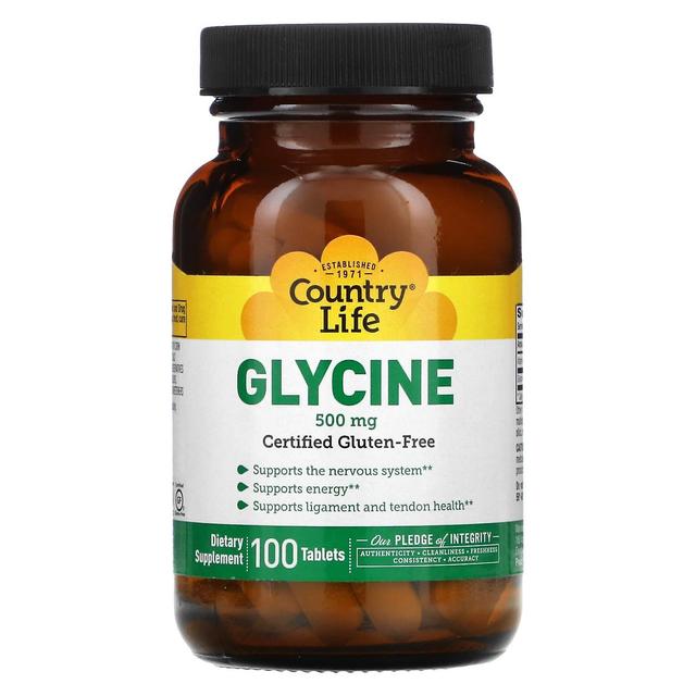 Country Life, Glycine, 500 mg, 100 Tablets on Productcaster.