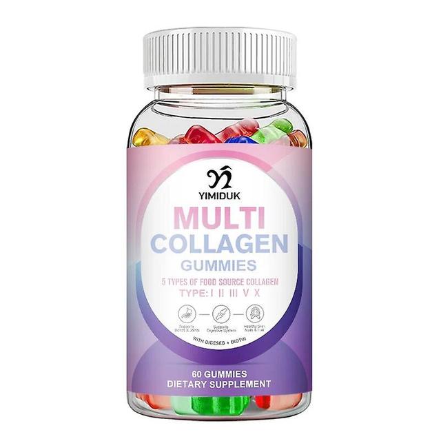 Eccpp Multi Collagen Biotin Gummies Vitamin C Antioxidant Anti-aging Whitening Skin Beauty Healthy I, Ii, Iii, V & X, Supplement 1 Bottles on Productcaster.