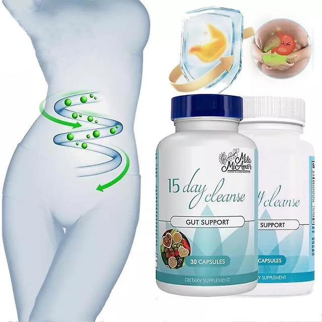 Gut and Colon Support 15 Day Cleanse Colon Cleansing Capsules white on Productcaster.