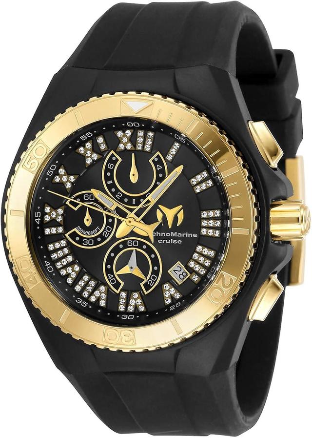 Technomarine Men's Watch TM-119016 Black and Black Gold on Productcaster.