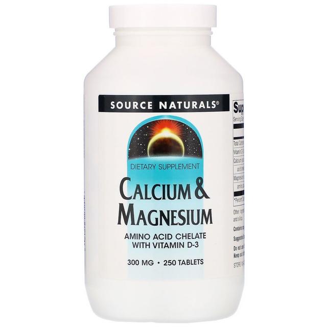 Source Naturals Natural de Origem, Cálcio & Magnésio, 300 mgs, 250 Comprimidos on Productcaster.