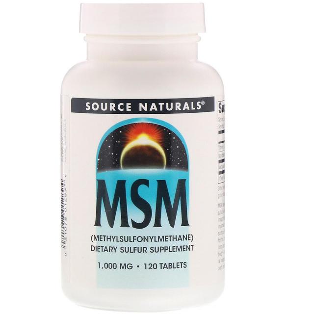 Source Naturals Fuente Naturales, MSM (Metilsulfonilmetano), 1.000 mg, 120 Tabletas on Productcaster.