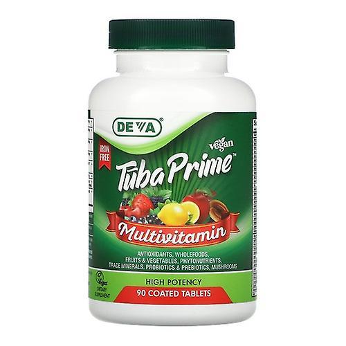 Deva Vegan Vitamins Tuba Prime Vegan Multivitamin Iron Free, 90 Coated Tabs (Pack of 1) on Productcaster.