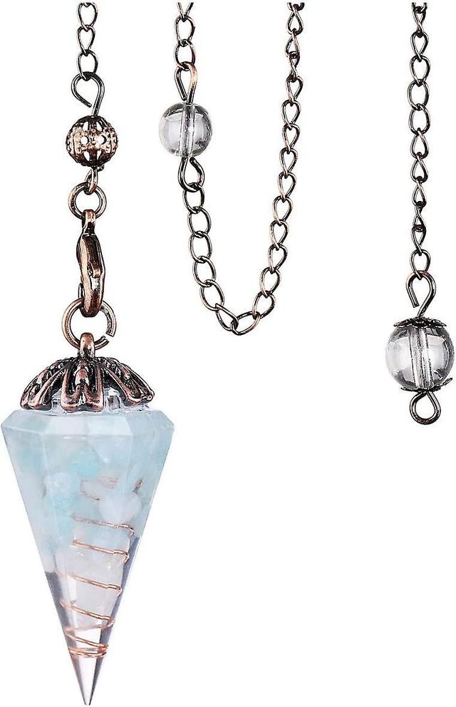 Crystal Aquamarine Energy Pendulum For Divination on Productcaster.