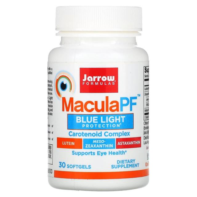 Jarrow Formulas, MaculaPF, Blue Light Protection, 30 Softgels on Productcaster.