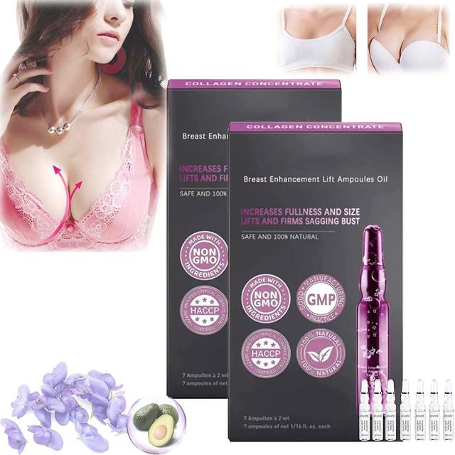 Zjrui Breast Enhancement Lift Ampoules Oil, Breast Filling Essential Oil, Eliminate Chest Wrinkle, Strengthens Skin Elasticity& Firmness 14 Pcs on Productcaster.