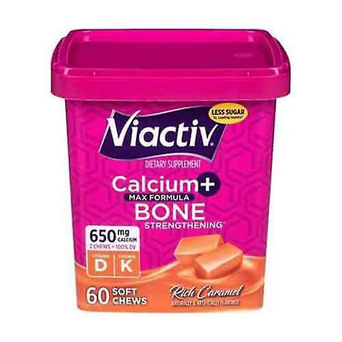 Viactiv Calcium Plus vitamín D Mäkké žuvačky, karamel 60 každý (balenie po 2) on Productcaster.