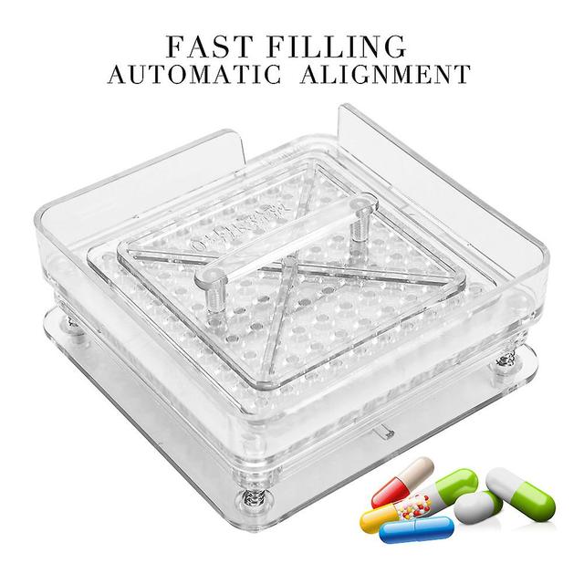 Capsule Filling Tool - 100 Holes, Manual, for Vitamins Powder Pressing, Empty Capsule Plates, 0# on Productcaster.