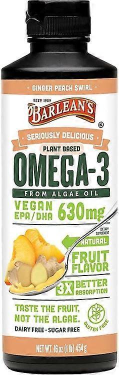 Barlean's Ginger Peach Swirl 16 Oz - Vegan Omega 3, Algae Oil, 630 Mg Epa & Dha on Productcaster.