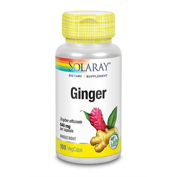 Solaray organic ginger root 540 mg capsules, 100 ct on Productcaster.