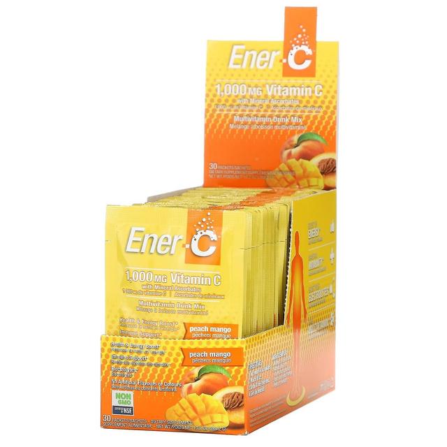 Ener-C, Vitamin C, Multivitamin Drink Mix, Peach Mango, 1,000 mg, 30 Packets, 0.3 oz (9.64 g) Each on Productcaster.