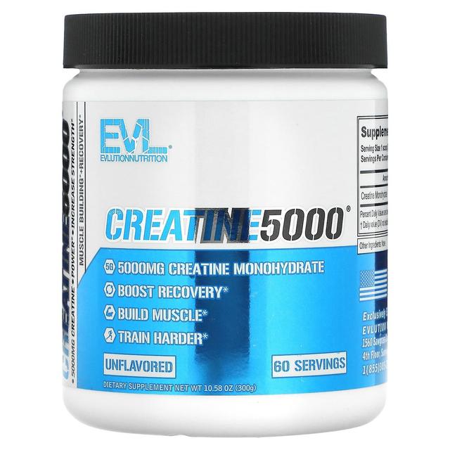 EVLution Nutrition, CREATINE5000, Unflavored, 10.58 oz (300 g) on Productcaster.