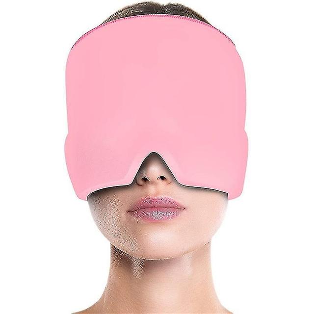 Wyrerr Migraine Cap Migraine Ice Pack Cap, Migraine Anti Migraine Ice Mask Cooling Gel Cap, Cold Therapy Cap Migraine Relief PINK on Productcaster.