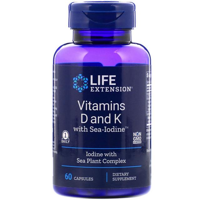 Life Extension, Vitamins D and K with Sea-Iodine, 60 Capsules on Productcaster.