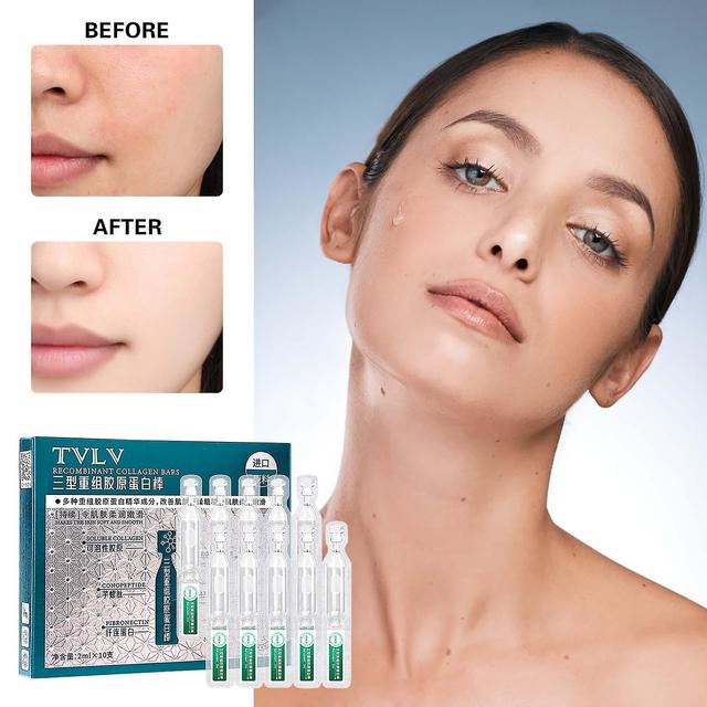 Flye Drie type recombinant collageen stick huidverzorging tegen rimpel, hydraterende en verhelderende glaskleur essence vloeistof 20ml Groen on Productcaster.