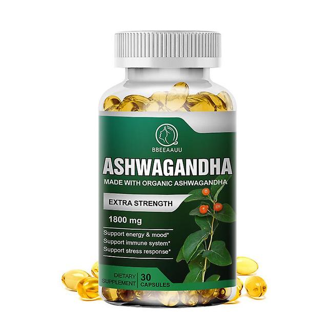 Vorallme Natural Sleep Support Ashwagandha extrakt kapsel Hjälp sömn lindrar stress lindra trötthet immun och energi stöd 30pcs on Productcaster.