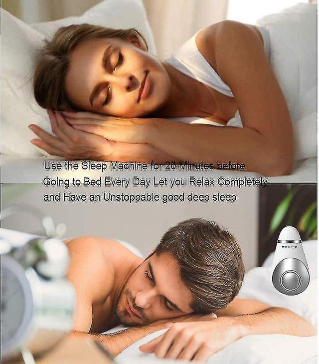 The Smart Sleep Aid Brain Massage Adjust Heart Rate Relieve Headache Focus Attention Anxiety Relief Items Improve Deep Sleep White on Productcaster.