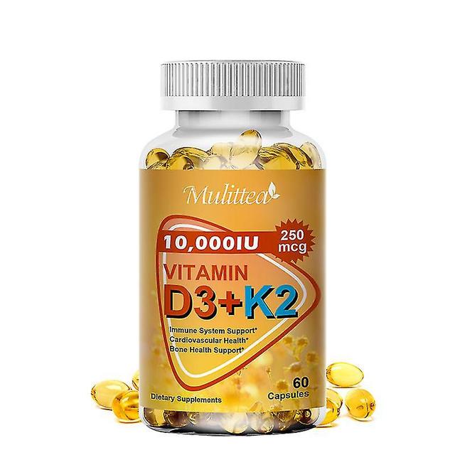 Guoguo Vitamin D3+k2 Capsule For Regulate Calcium Metabolism Promote Bone Health Heart & Increase Immunity System Supplement D3K2 120 pcs on Productcaster.