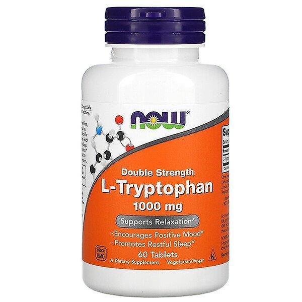 Now Foods, L-Tryptophan, Double Strength, 1,000 mg, 60 Tablets on Productcaster.