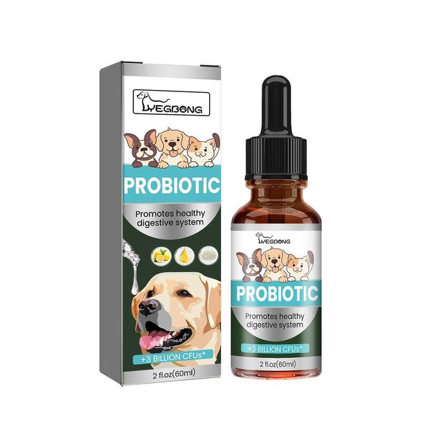 Yegbong Pet Probiotické kvapky Uľavte mačkám a psom Fyzické nepohodlie Orálny zápach z úst Pet Care Roztok 60ml 1pc on Productcaster.