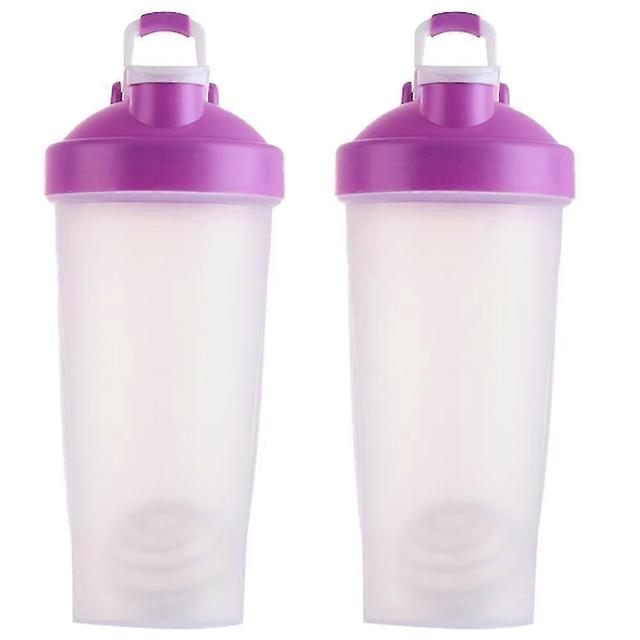 Bouteille de shake protéiné en plastique pour les substituts de repas Shakes & Smoothies, boissons, mélange de vinaigrette Purple on Productcaster.