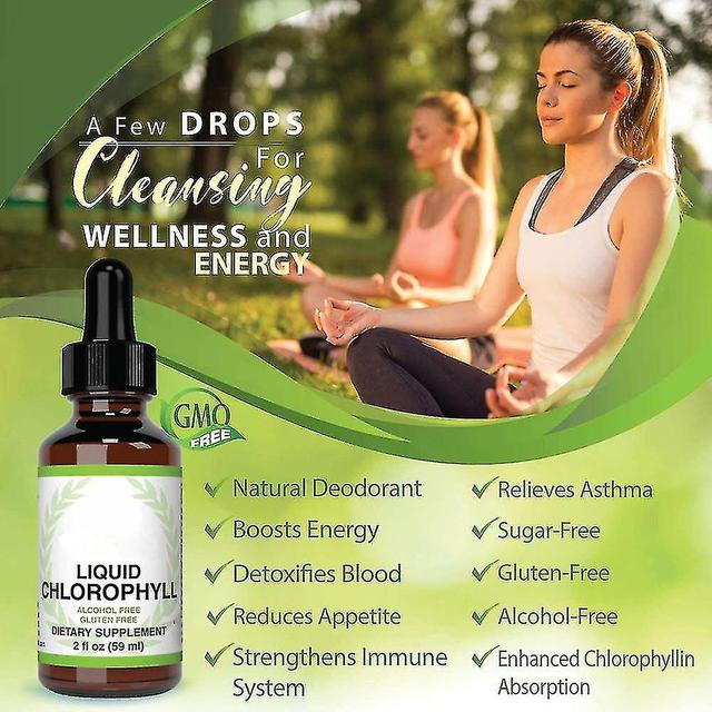 59ml Chlorophyll All-Natural Extract Liquid Drops Wasserlsliche Minzeflavour on Productcaster.