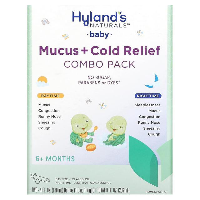 Hyland's, Baby, Slim + Cold Relief Combo Pack, Dagtimerne/Nat, 6+ Måneder, 2 Flasker, 4 fl oz (11 on Productcaster.