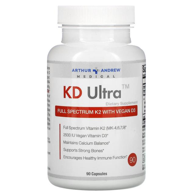 Arthur Andrew Medical, KD Ultra, Full Spectrum K2 met Vegan D3, 90 Capsules on Productcaster.