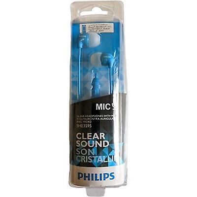 Philips Clear Sound In Ear Headphones With Mic SHE3595 Blue 1 Headphone on Productcaster.